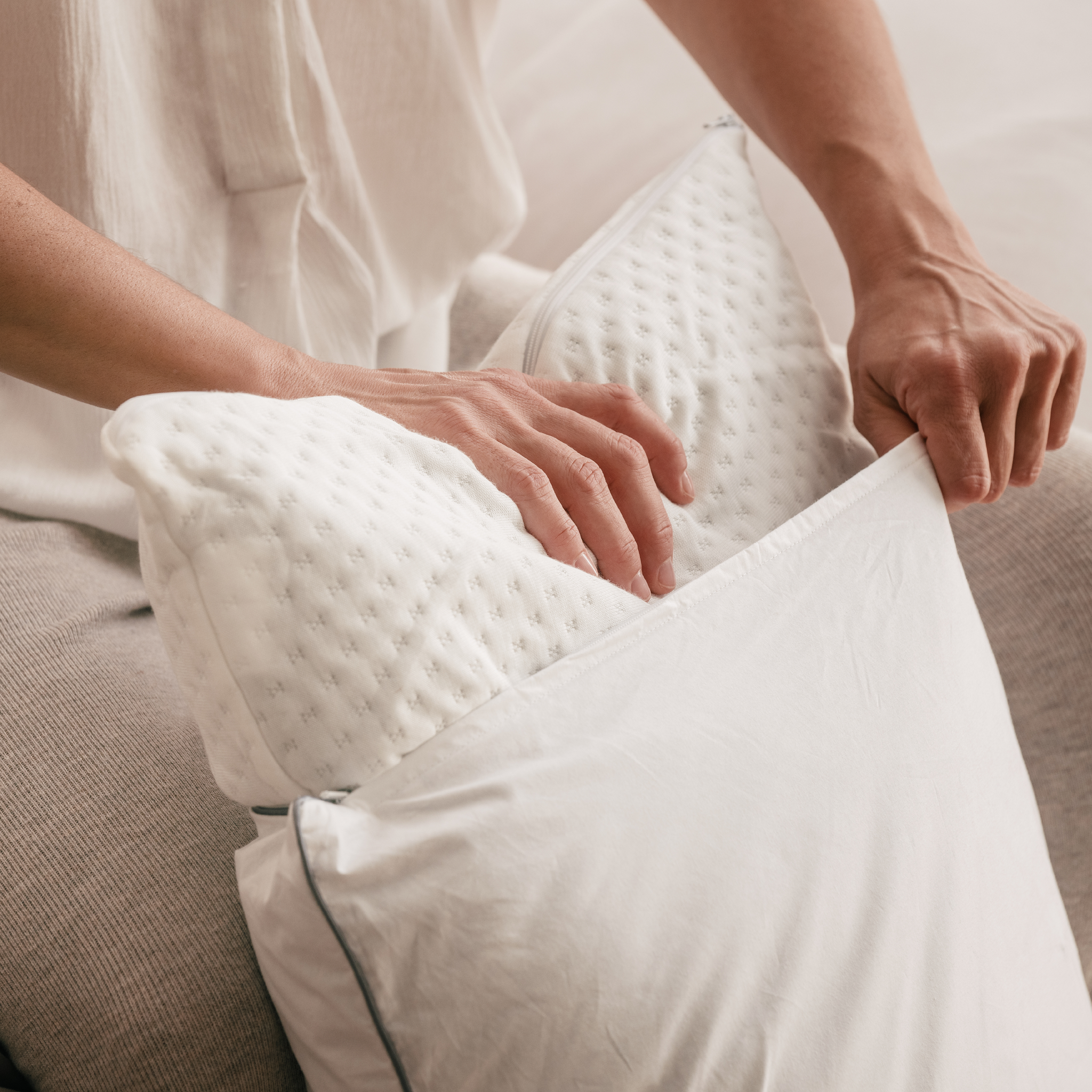 Dreamin101 Federa In Piumino Più Uno Imbottita In 100% Piumino D'Oca E 100% Cotone 50X80