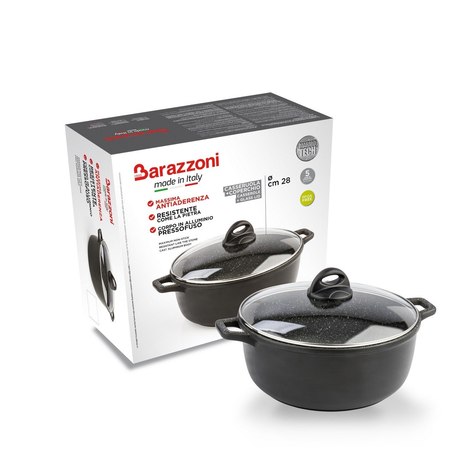 Casseruola con coperchio ø28cm
