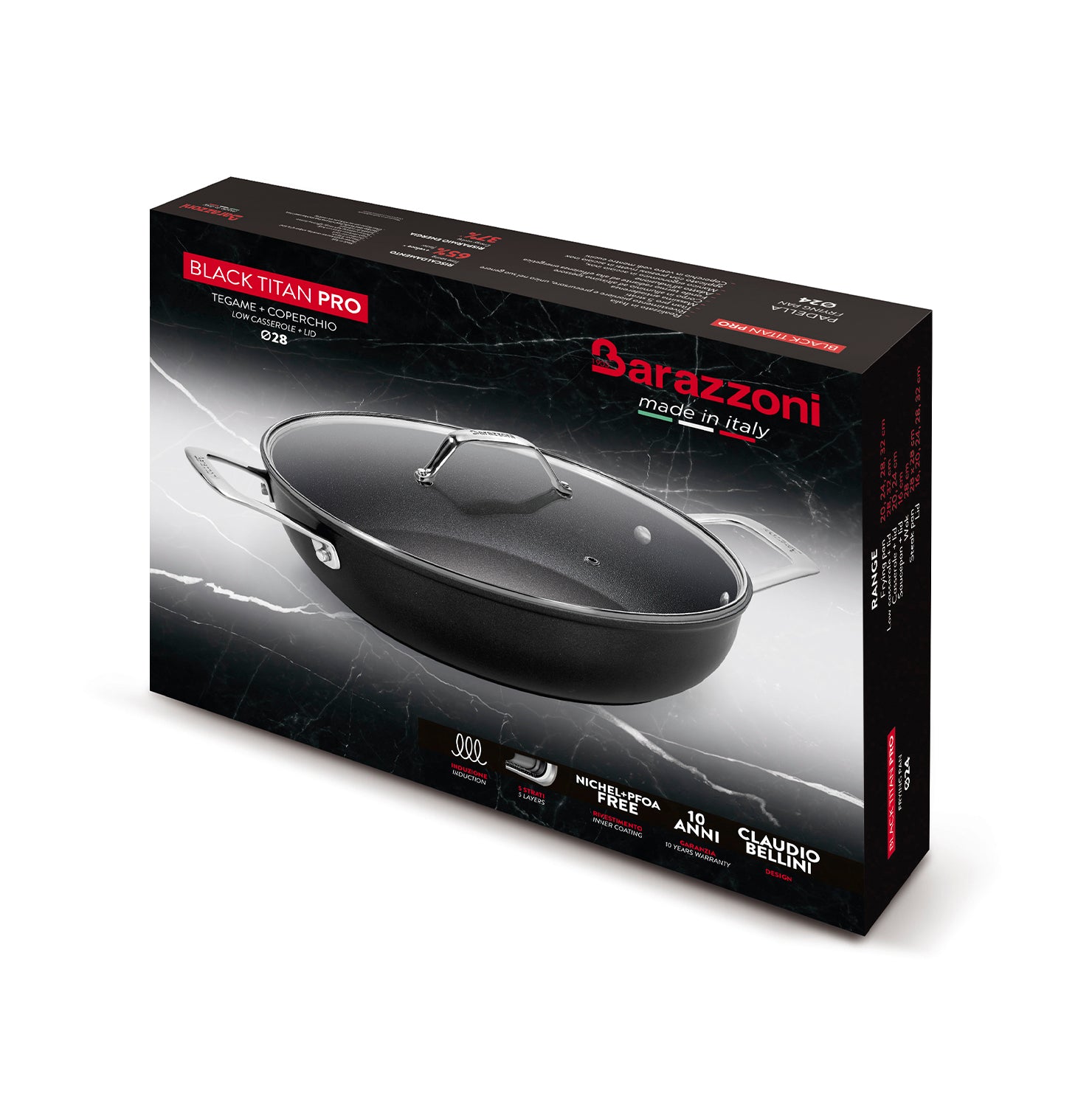 Tegame con coperchio ø28cm