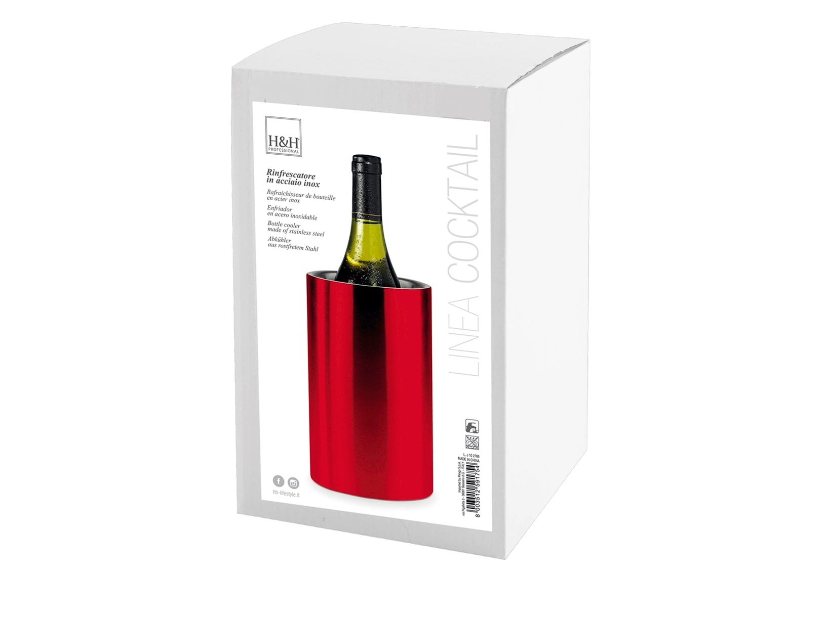 Rinfrescatore Rigido Inox  Rosso ZR941-0401.