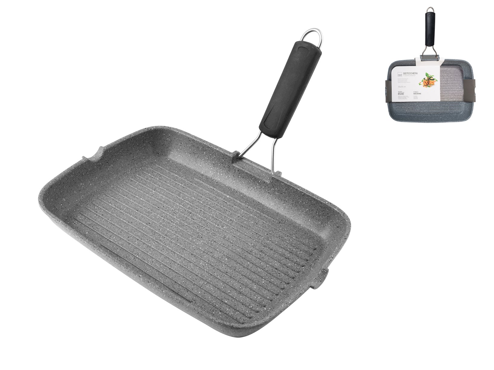 Bistecchiera Rettangolare Stone Induction In Alluminio