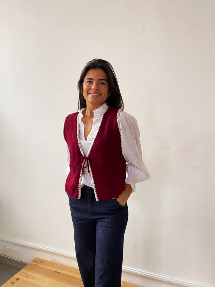 Gilet Pico Point Borgogna