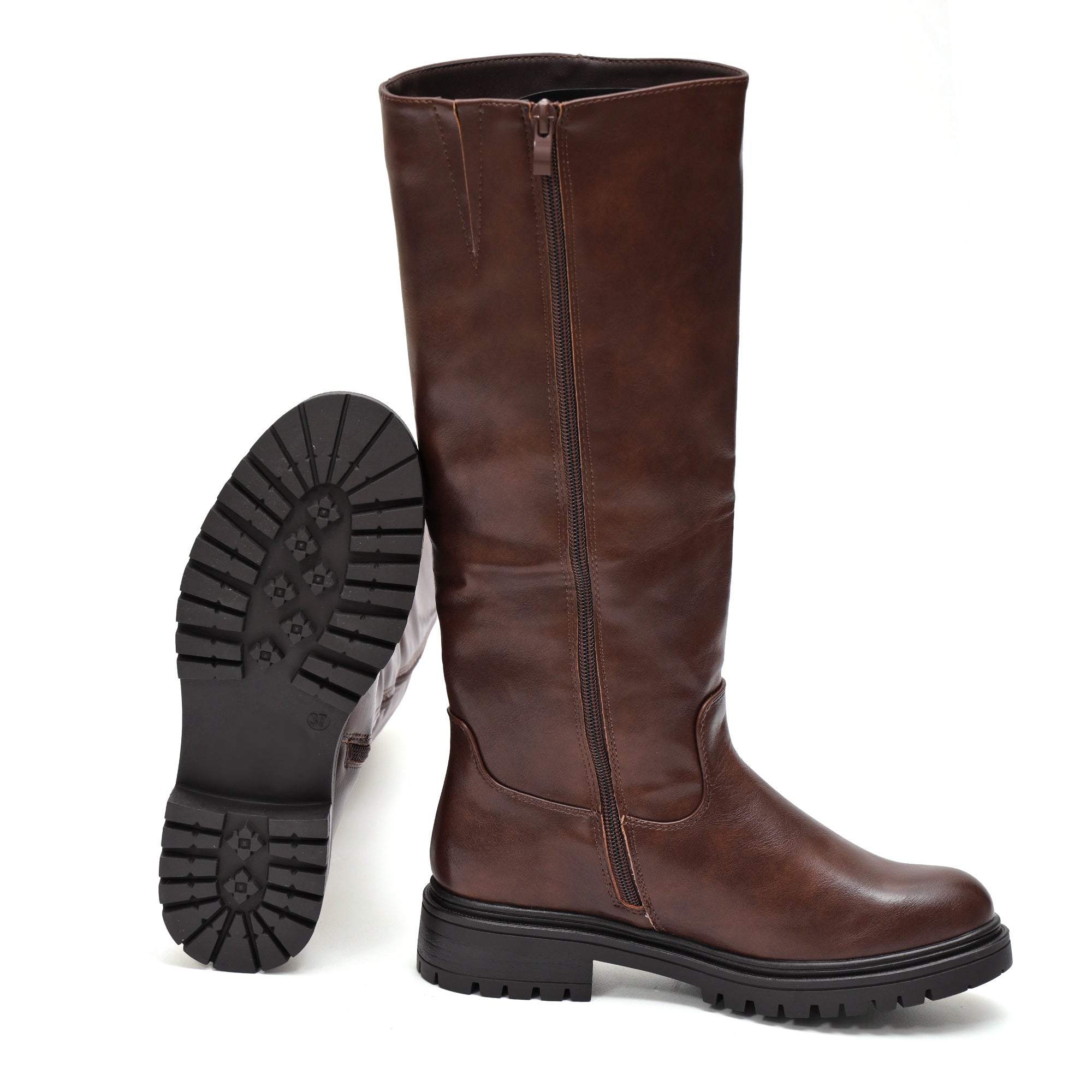 Stivale in simil pelle Marrone
