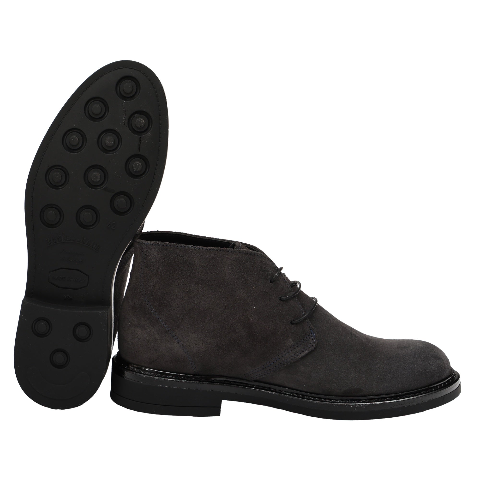 Polacchine stringate in camoscio Grigio