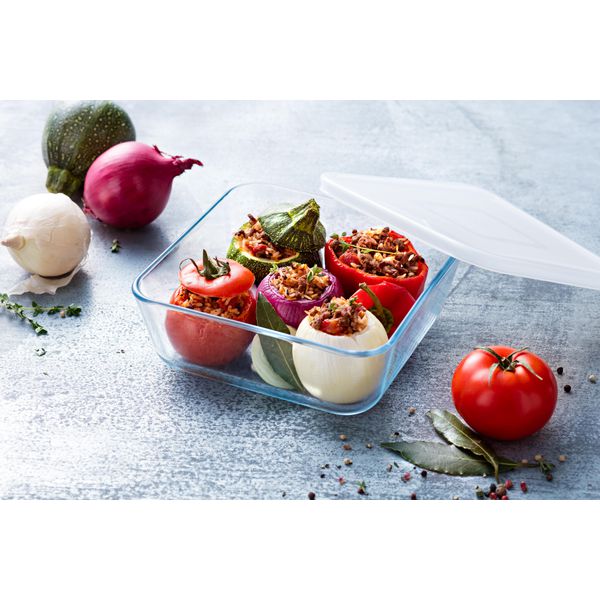 Pyrex® Cook & Freeze - Set di 8 teglie rettangolari con coperchio ideale per la conservazione in freezer