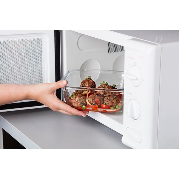 Pyrex® Cook & Go - Set di 2 Lunch Box quadrati con coperchio ermetico 0.8 L + 1.9 L