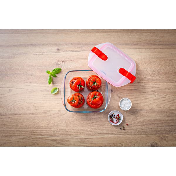 Pyrex® Cook & Heat - Set of 5 contenitori con coperchio con valvole sfiatavapore ideali per il microonde
