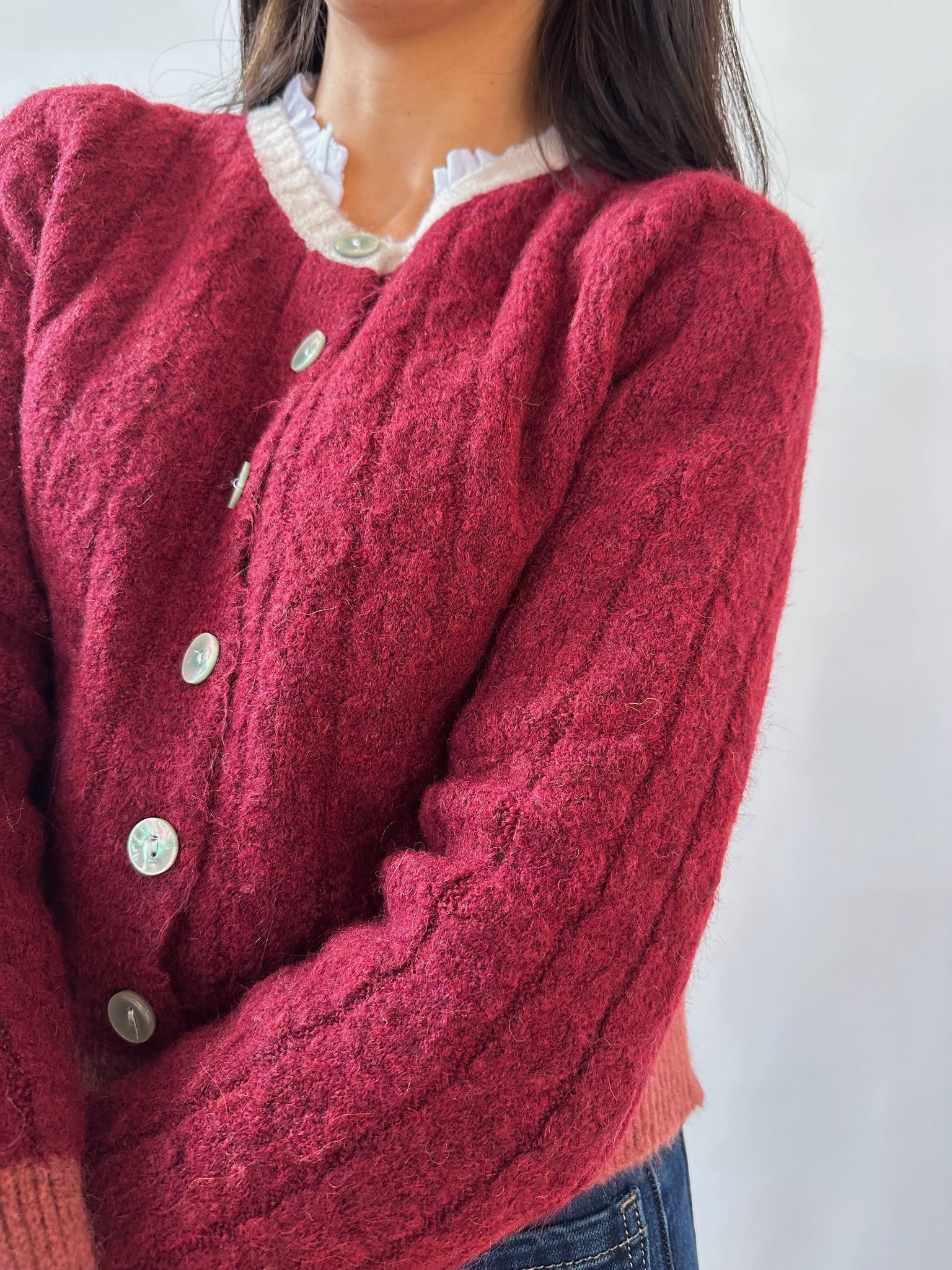 Cardigan Anna Borgogna