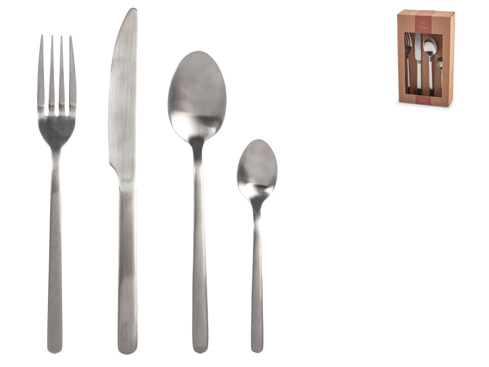 Servizio 24 posate tavola Satinee