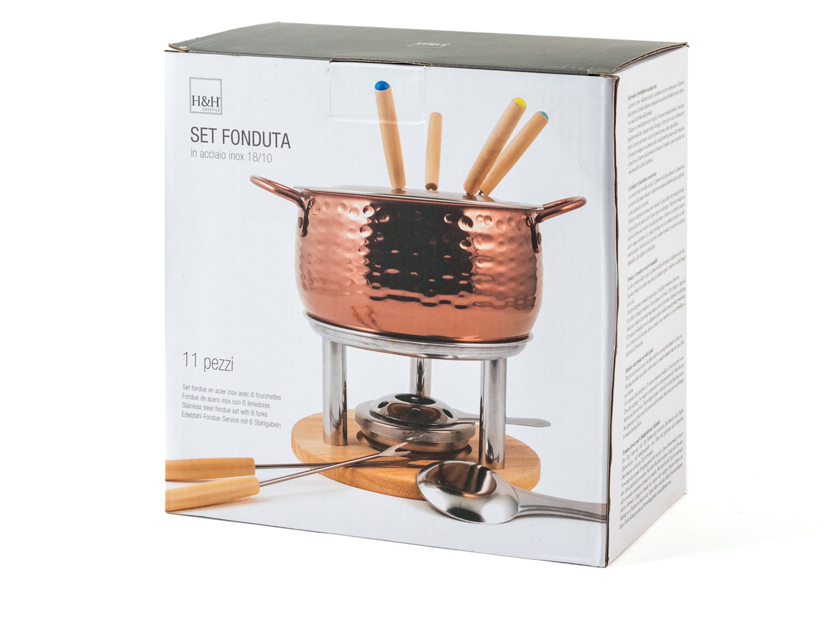 Servizio Fonduta 11 Pezzi Per 6 Persone Rose