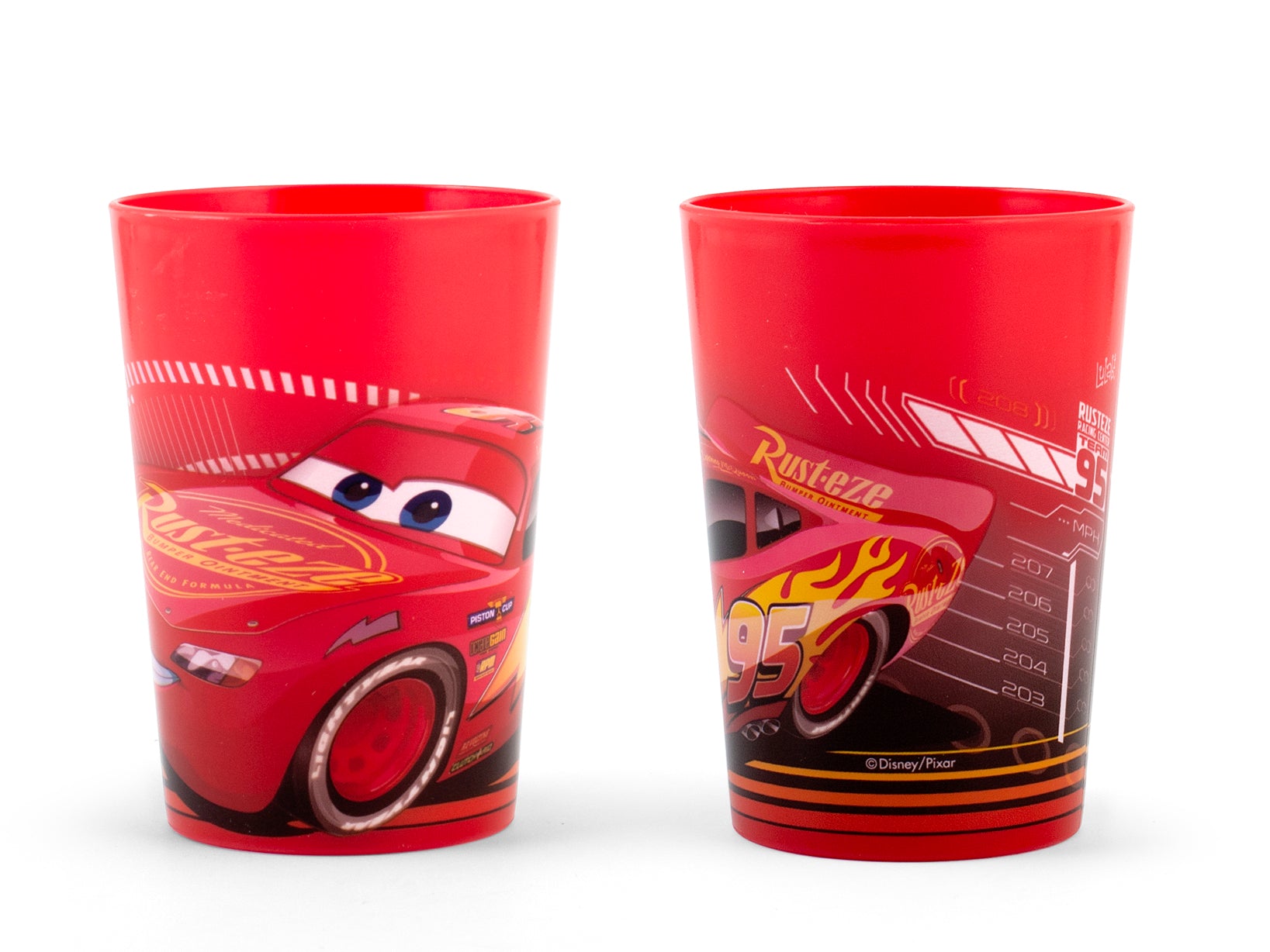 Cars Set 3 Pezzi Bimbo, Polipropilene, Rosso, Decorato