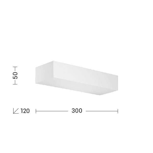 Lampada da parete DUFFY - Bianco Rettangolare