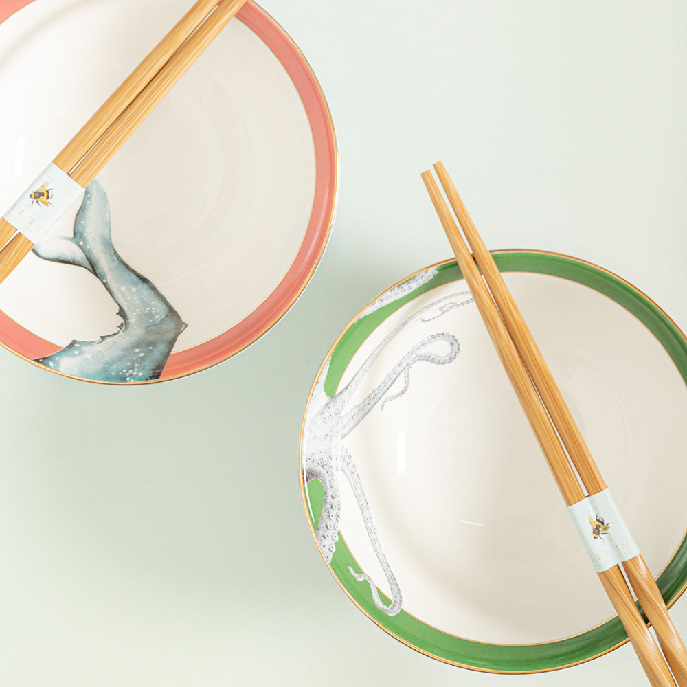 Ciotola per ramen con bacchette (set da 2)