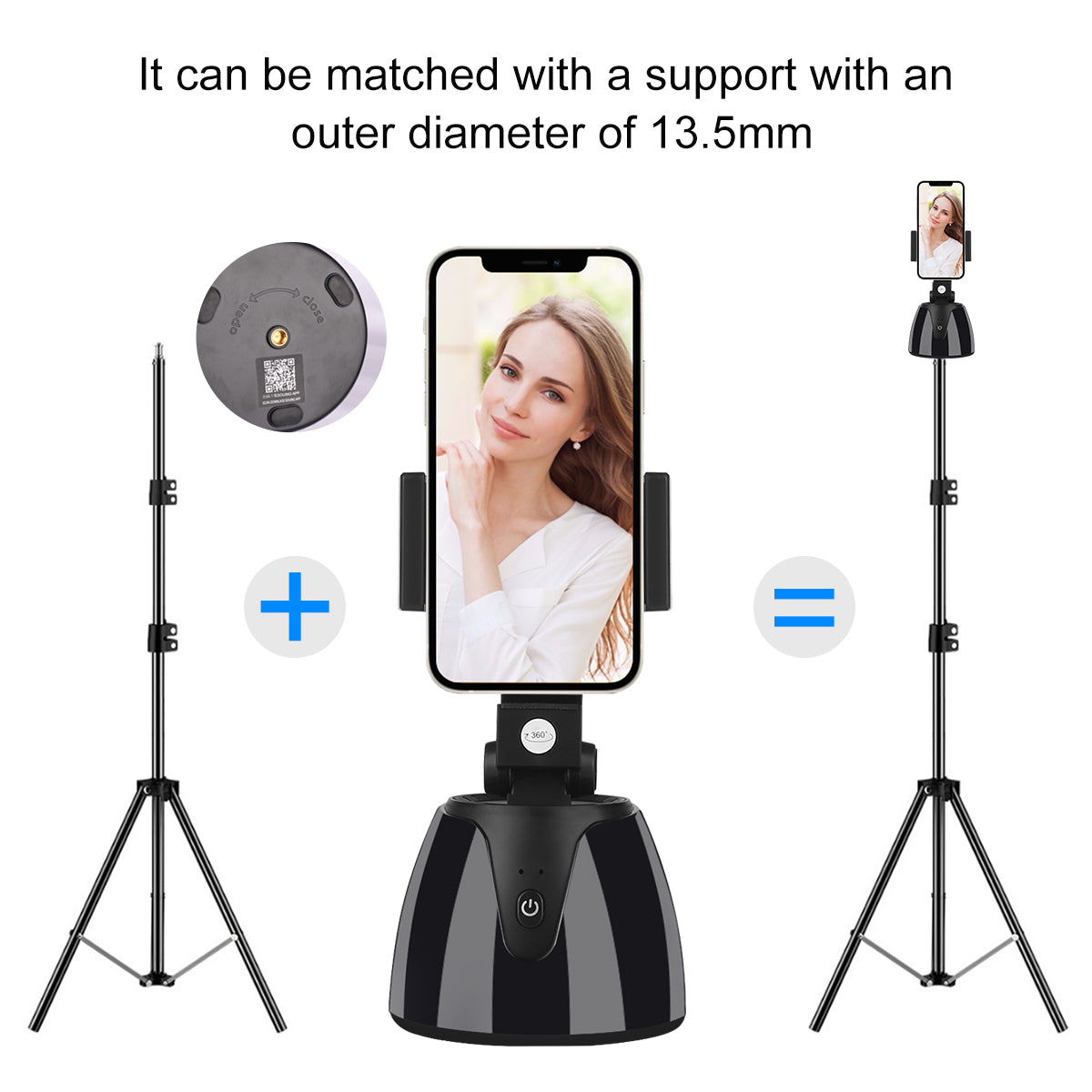 SUPPORTO PER SMARTPHONE ROTAZIONE A 360° NERO