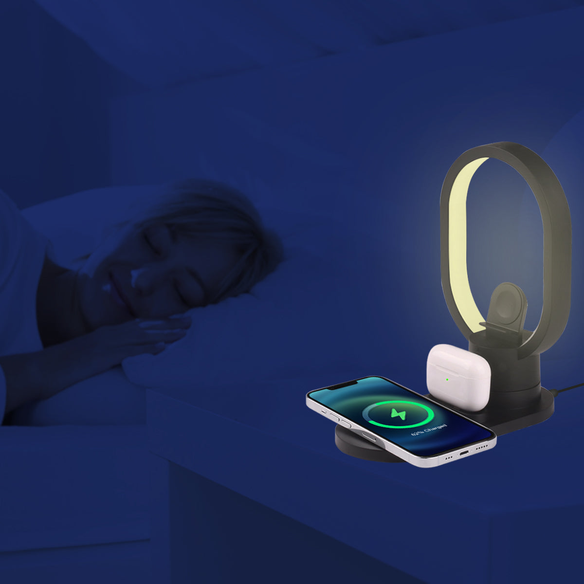LAMPADA AMBIENTE CON CARICATORE 4IN1