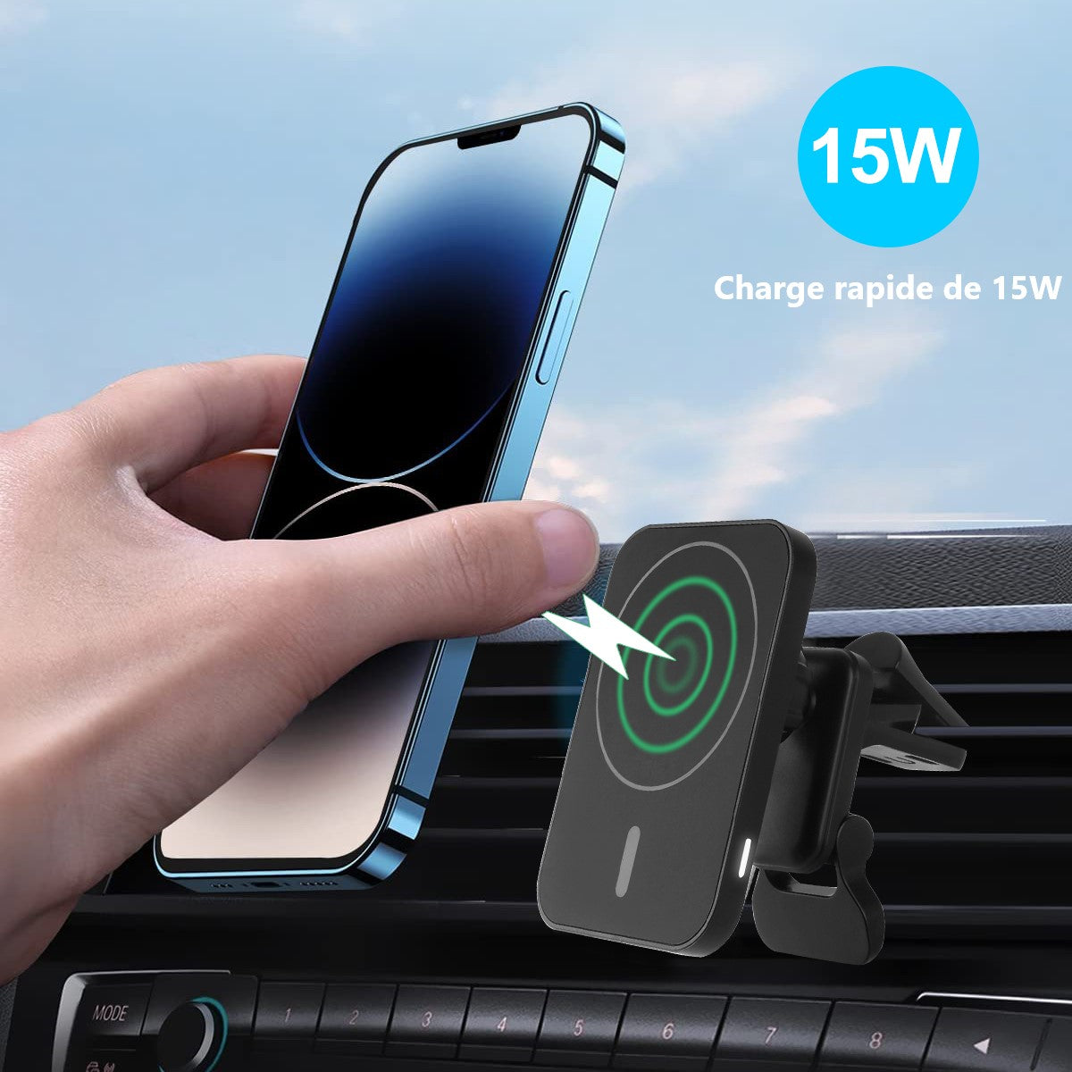 SUPPORTO E CARICABATTERIA PER AUTO MAGSAF