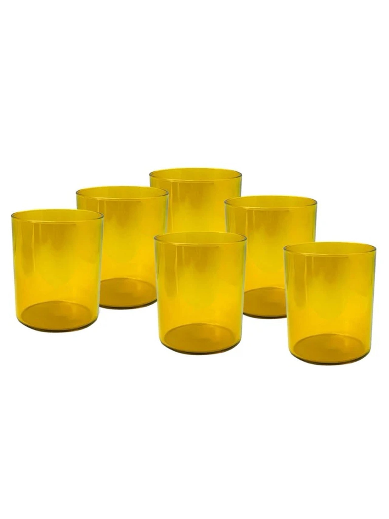 AERE Set 6 Bicchieri In Vetro 25Cl Giallo