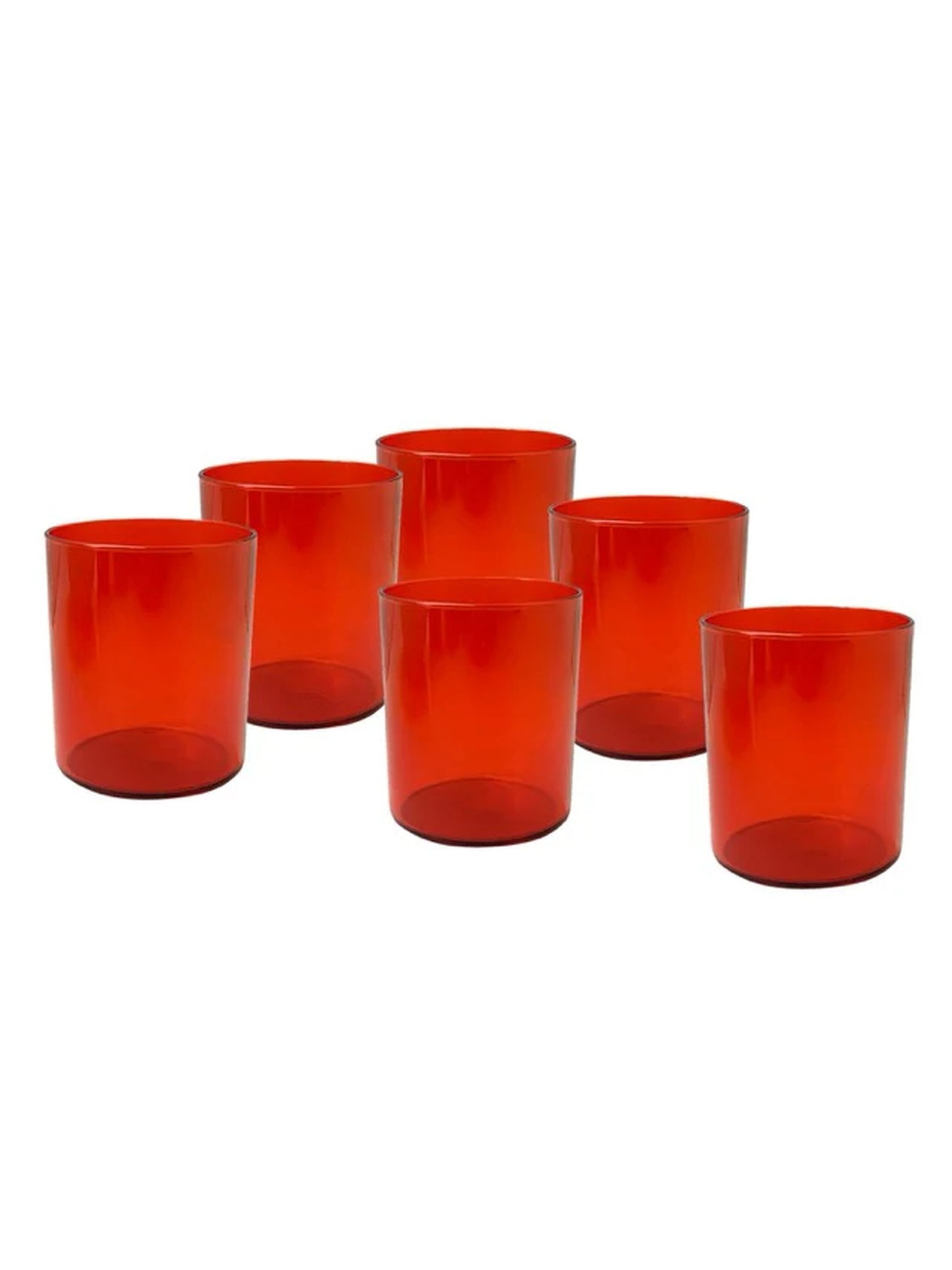 AERE Set 6 Bicchieri In Vetro 25Cl Rosso