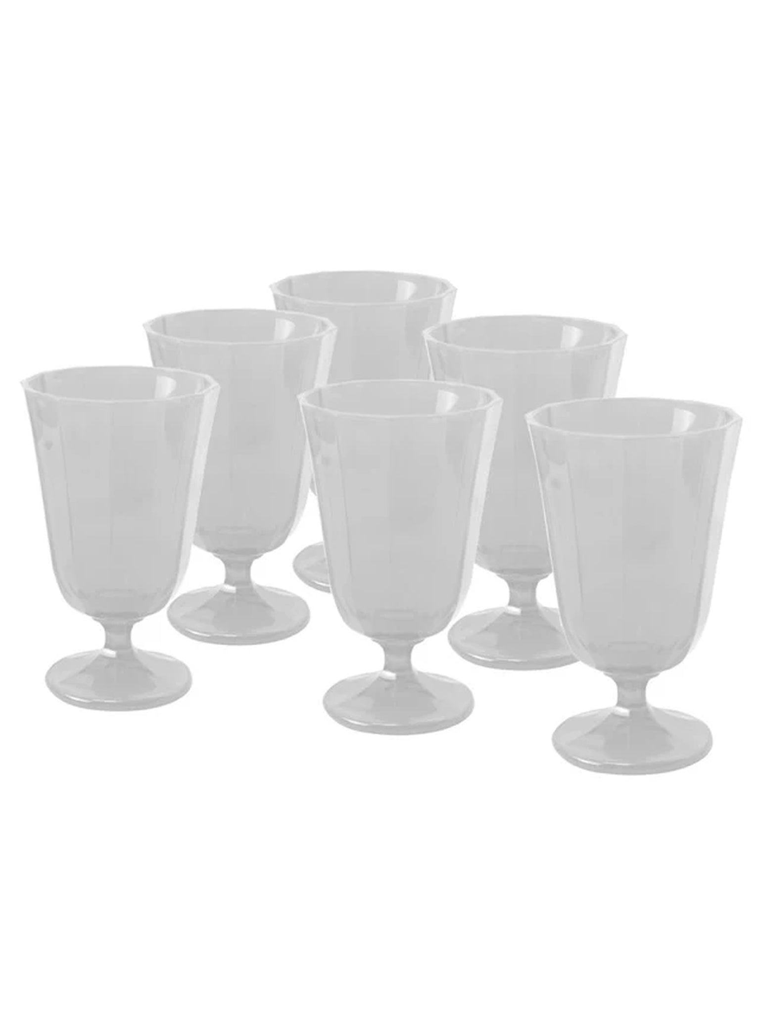 ANA Set 6 Calici Bassi In Vetro 25Cl Bianco