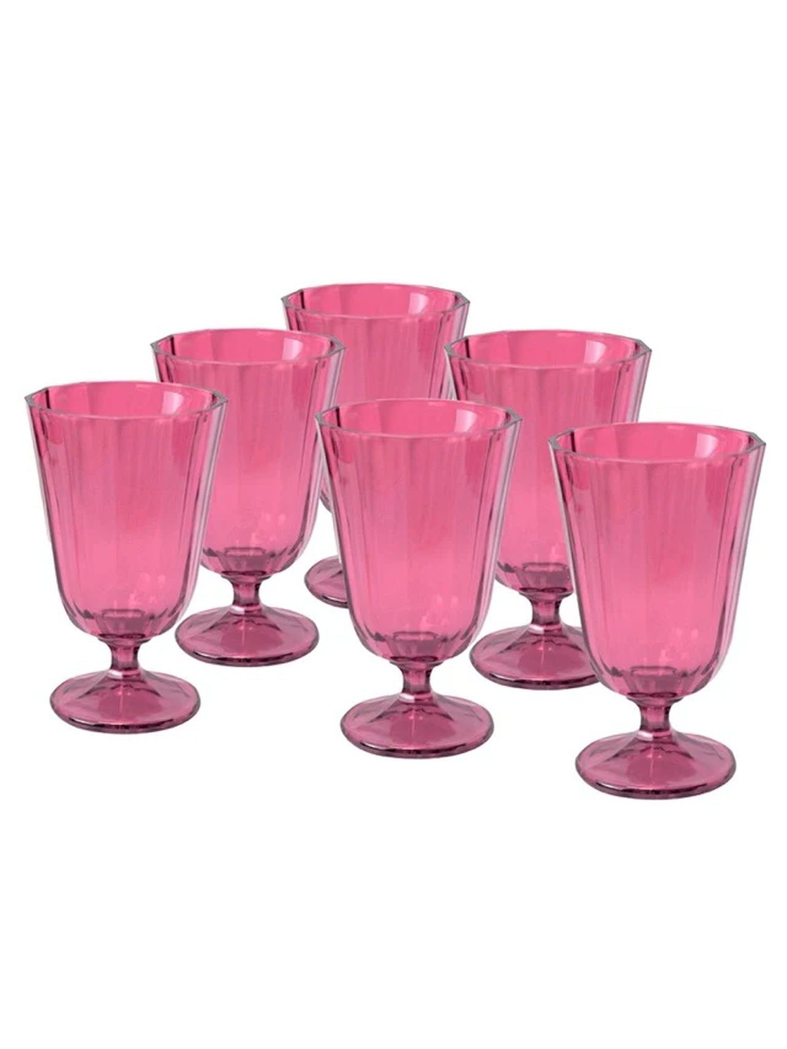 ANA Set 6 Calici Bassi In Vetro 25Cl Rosa