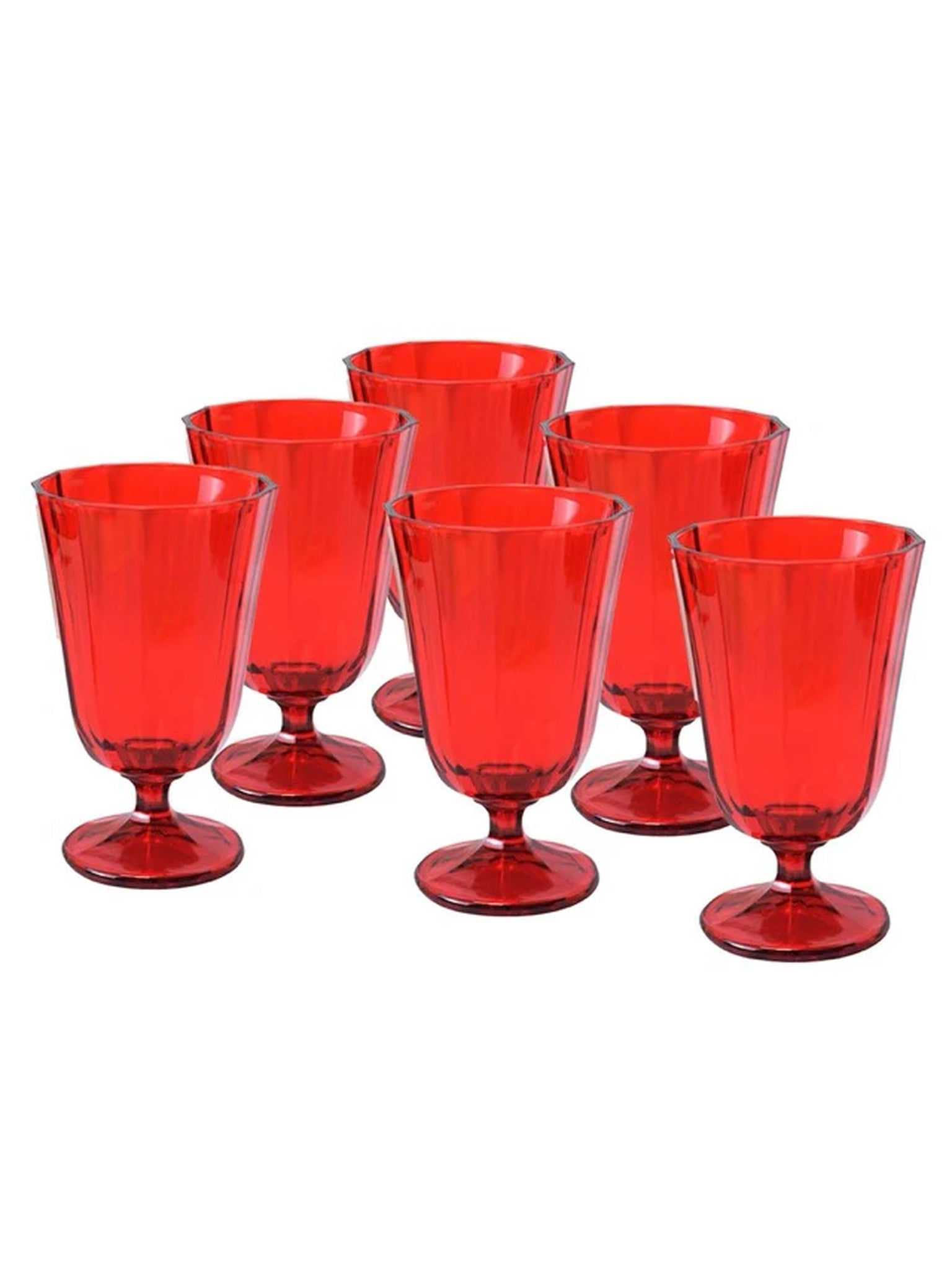 ANA Set 6 Calice Basso In Vetro 25Cl Rosso