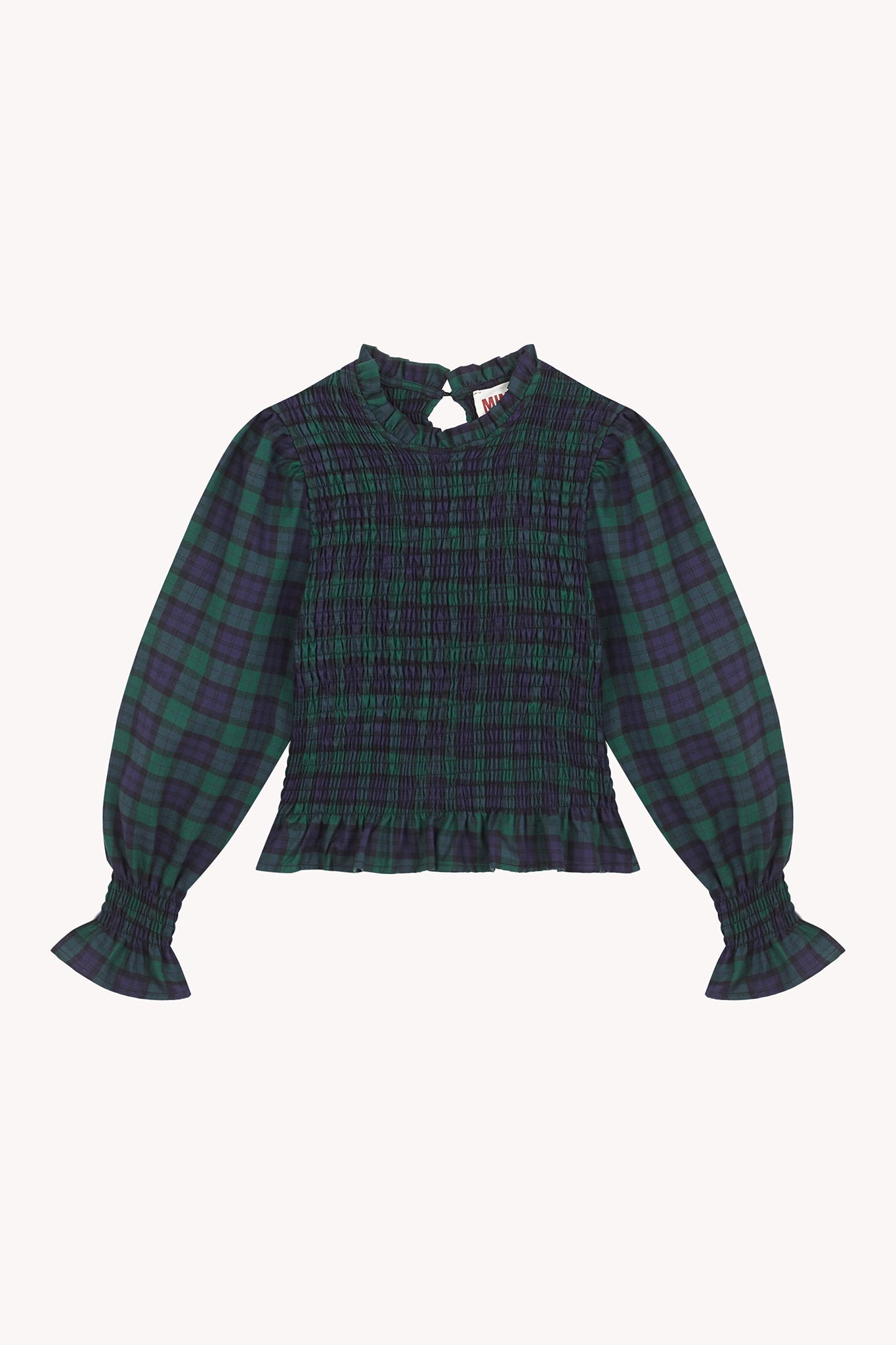 Blusa Chia verde e blu navy