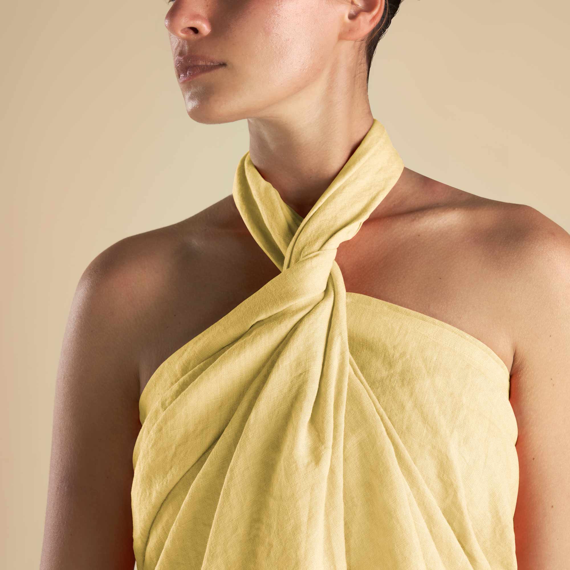 MEDITERRANEO, Pareo in lino, Miele