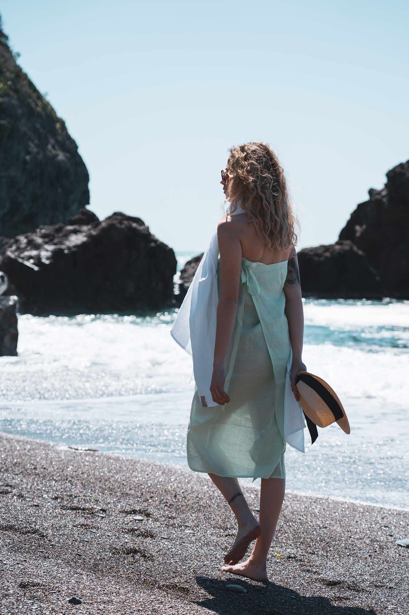 SIRENA, Pareo in lino Azzurro