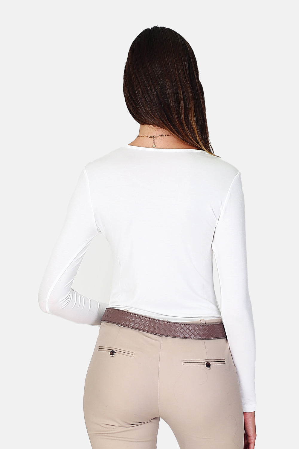Maglione sottomaglione girocollo fodera termica manica lunga Naturale