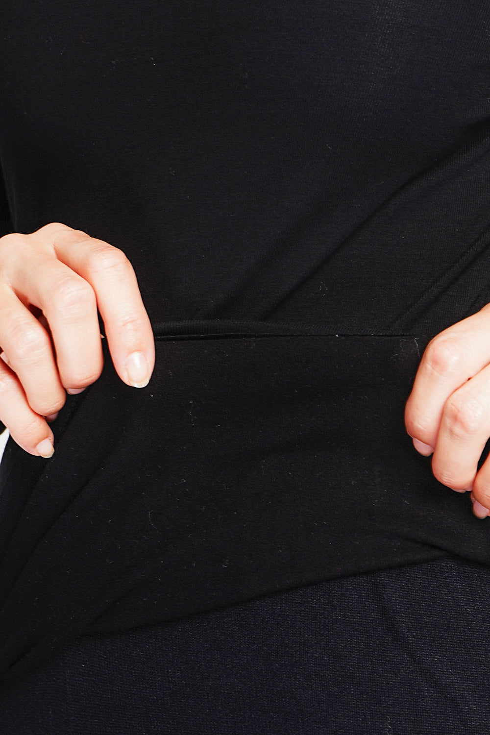 Maglione sottomaglione girocollo fodera termica manica lunga Nero