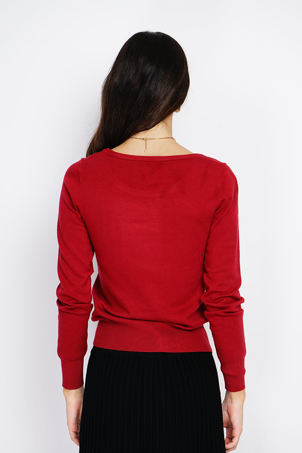 Maglione classico girocollo in maglia a 3 strati con maniche lunghe ERMETE