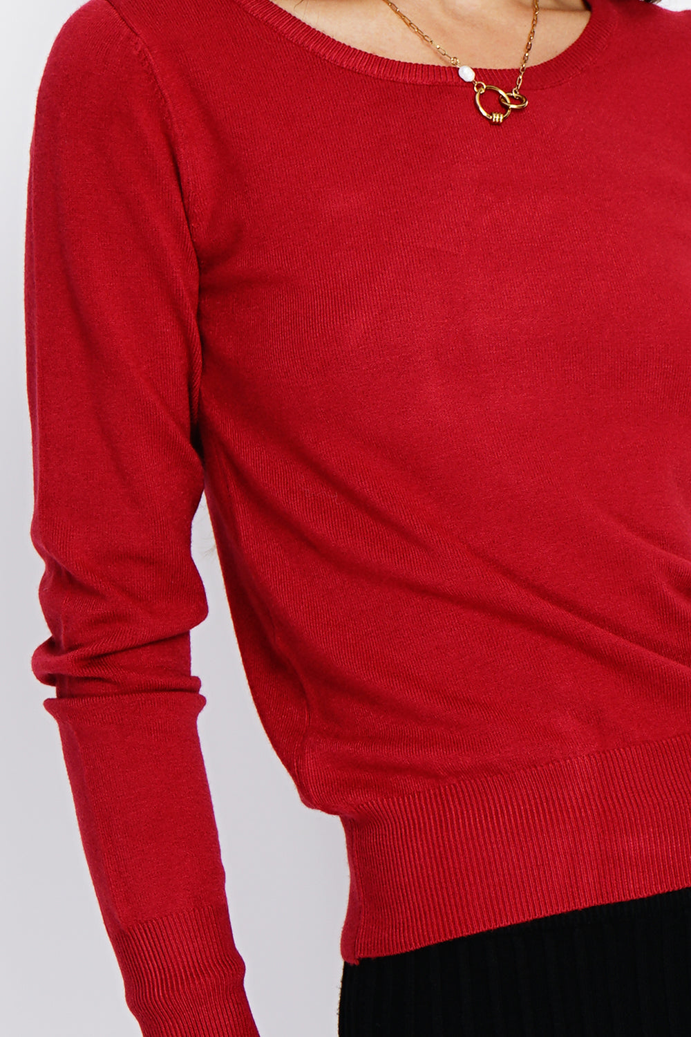 Maglione classico girocollo in maglia a 3 strati con maniche lunghe ERMETE