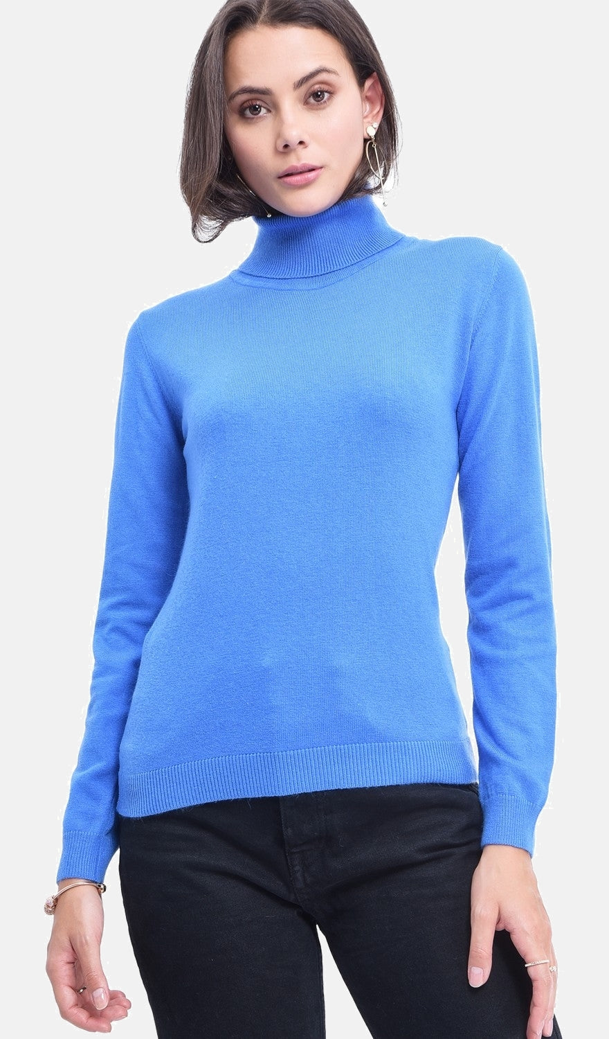 Maglione a Collo Alto 2 Fili - Blu Royale - Assuili