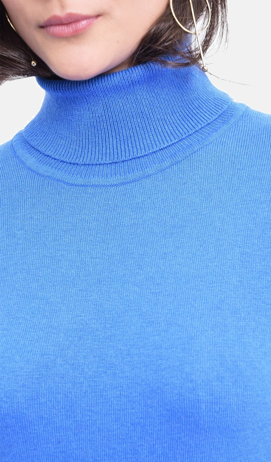 Maglione a Collo Alto 2 Fili - Blu Royale - Assuili