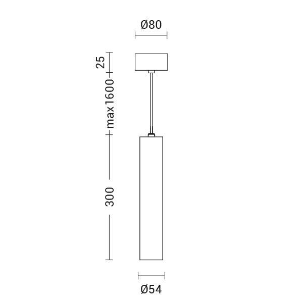 Lampada a sospensione AXIOM Bianco