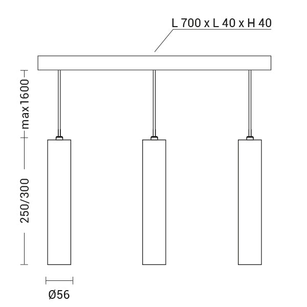Lampada a sospensione AXIOM - Nero 3