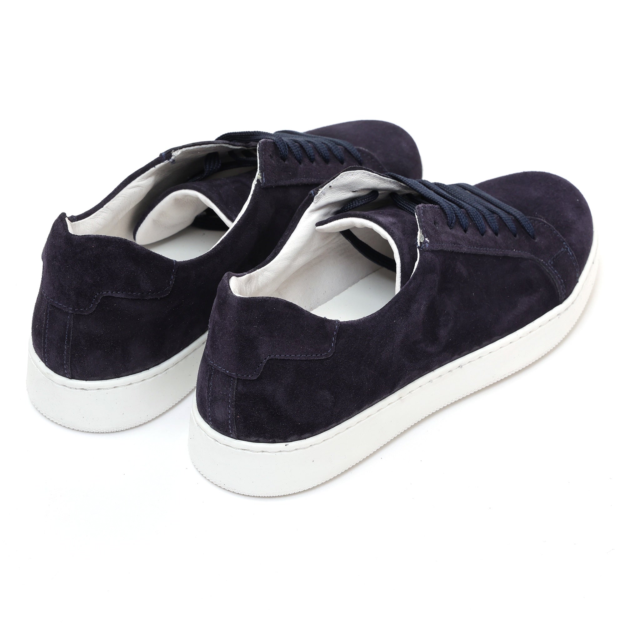Sneakers stringate in camoscio Blu