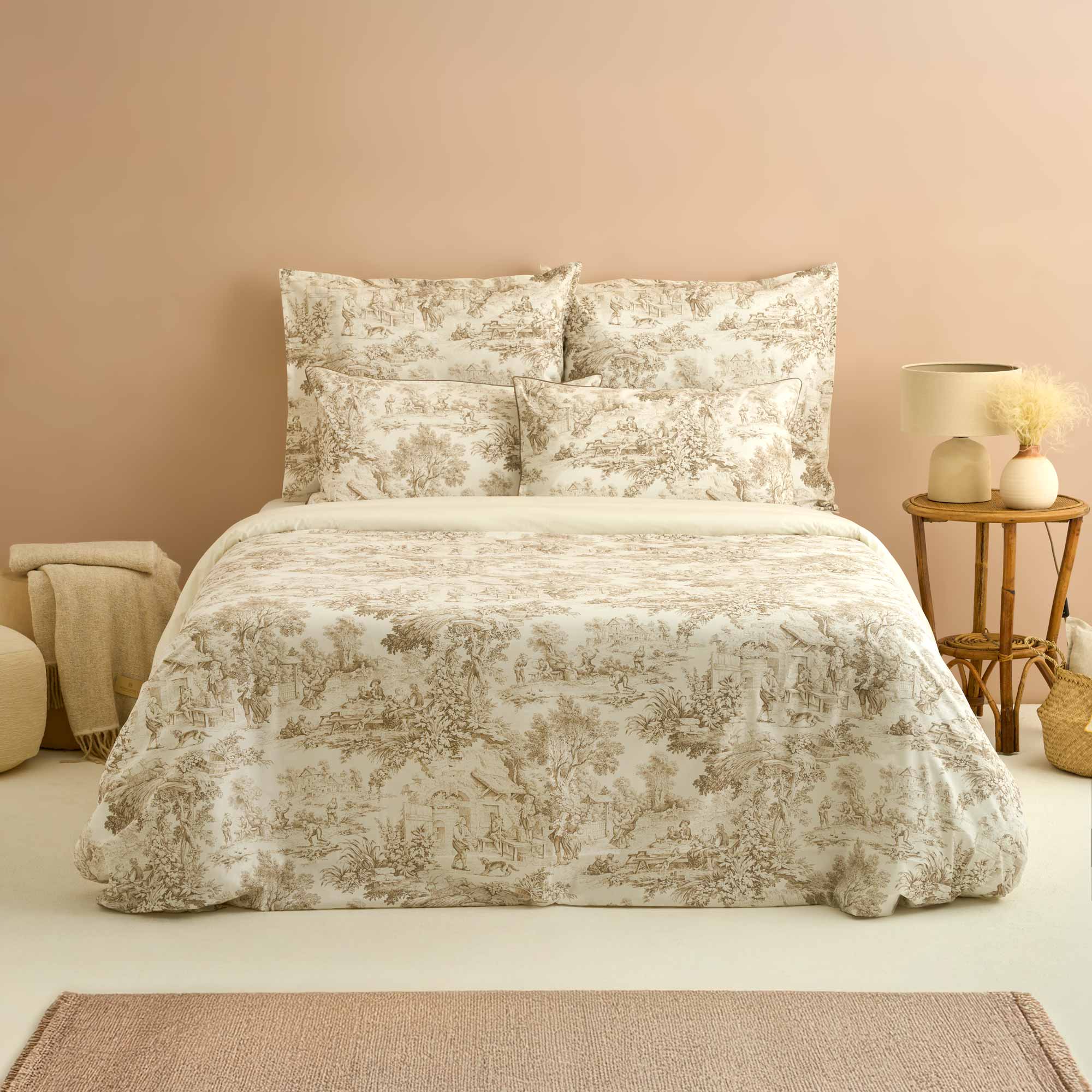 TOILE DE JOUY Parure copripiumino matrimoniale, Sabbia