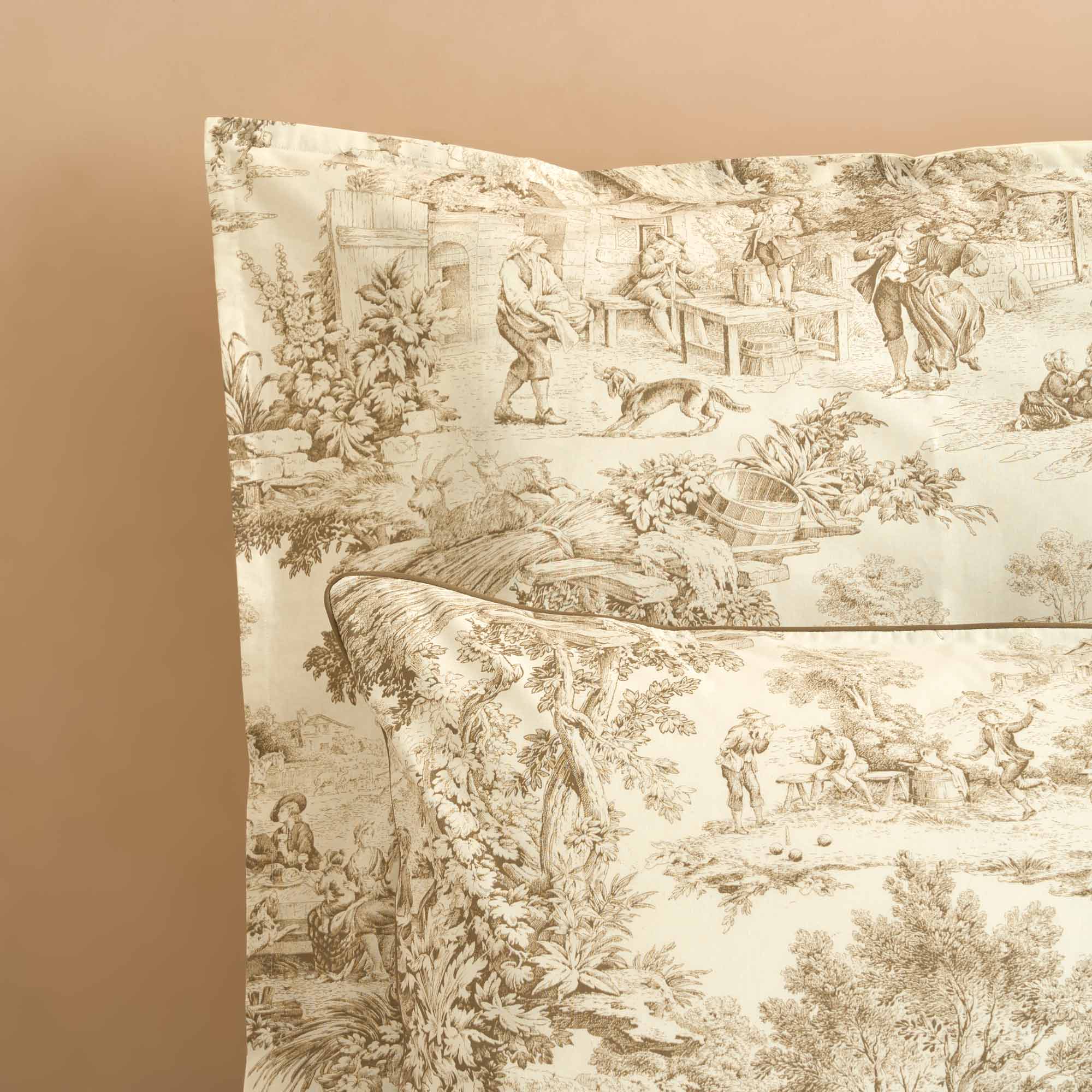 TOILE DE JOUY Parure copripiumino matrimoniale, Sabbia