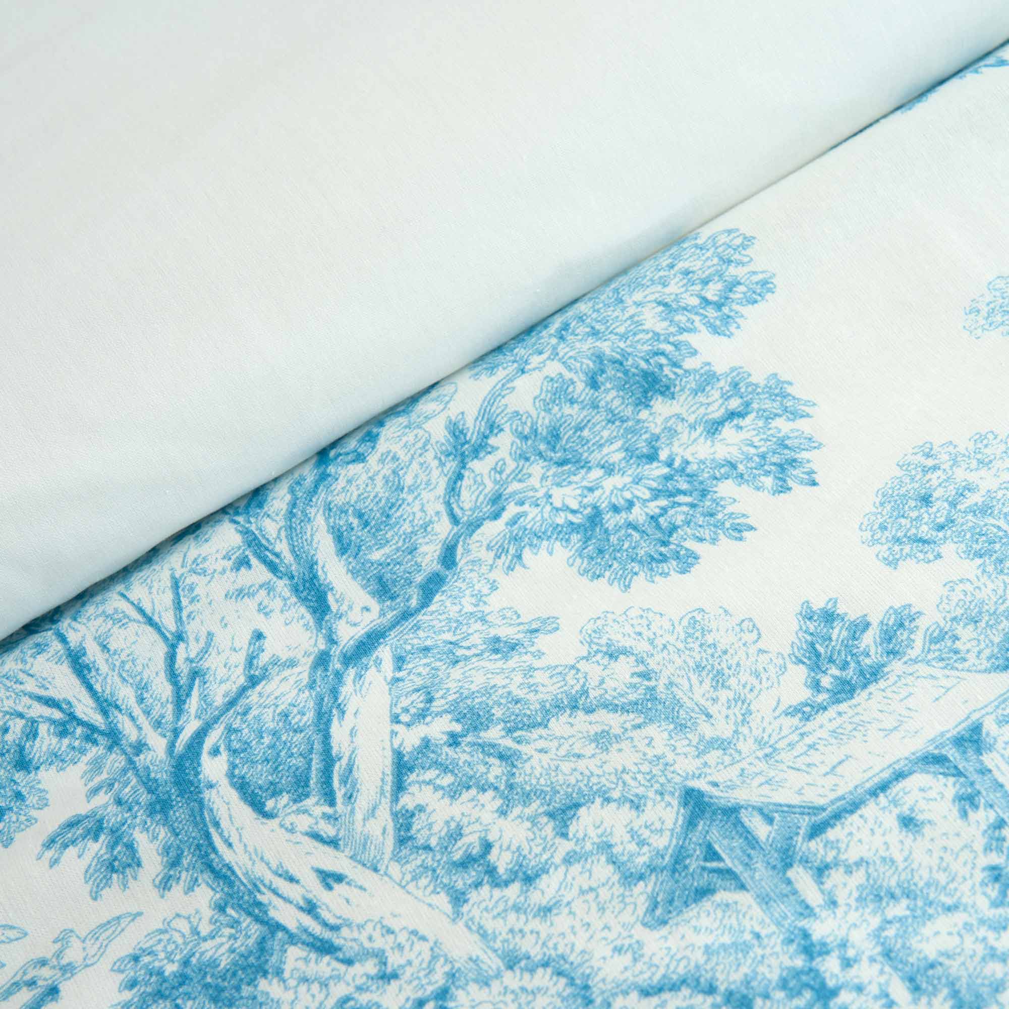 TOILE DE JOUY Parure copripiumino matrimoniale, Blu