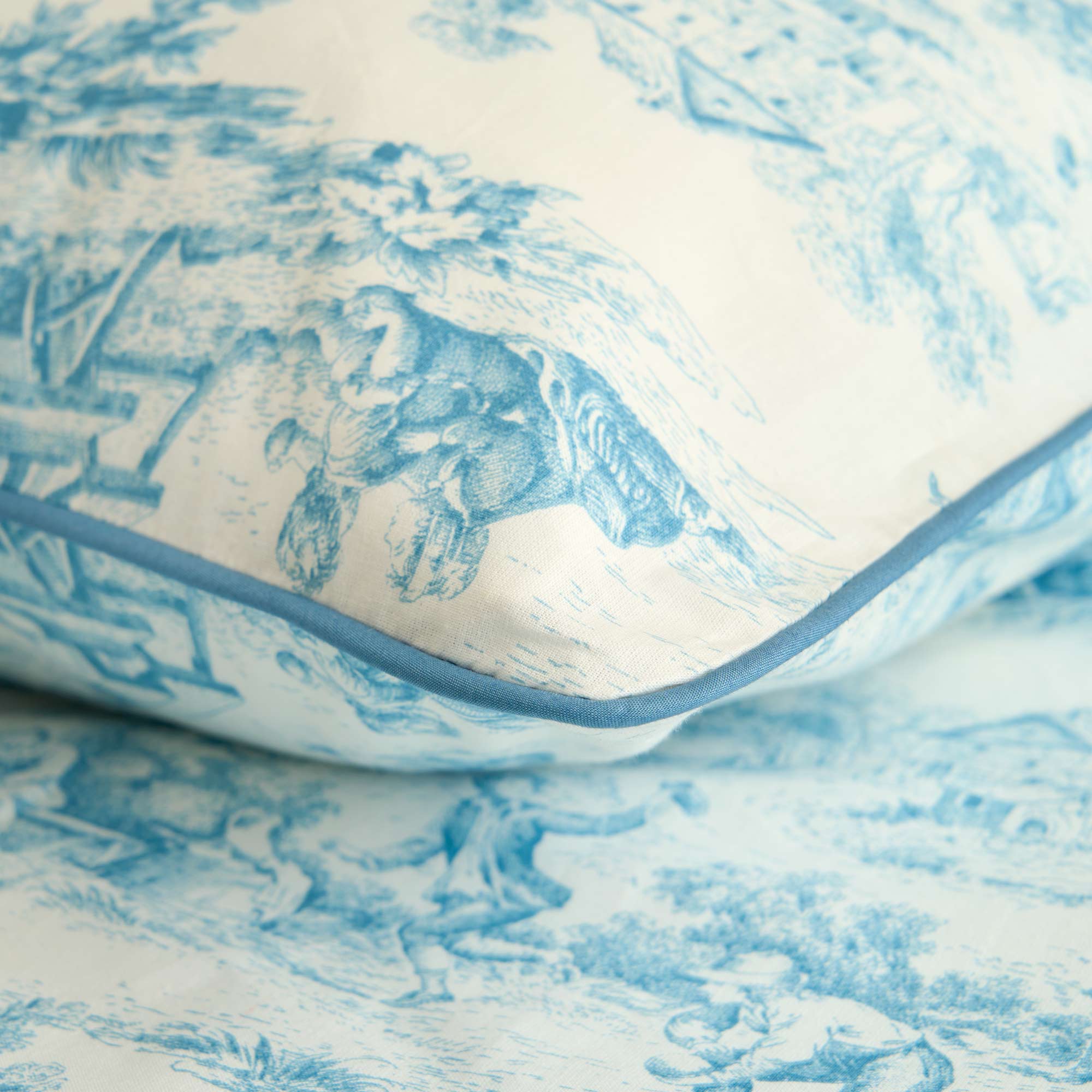 TOILE DE JOUY Parure copripiumino matrimoniale, Blu