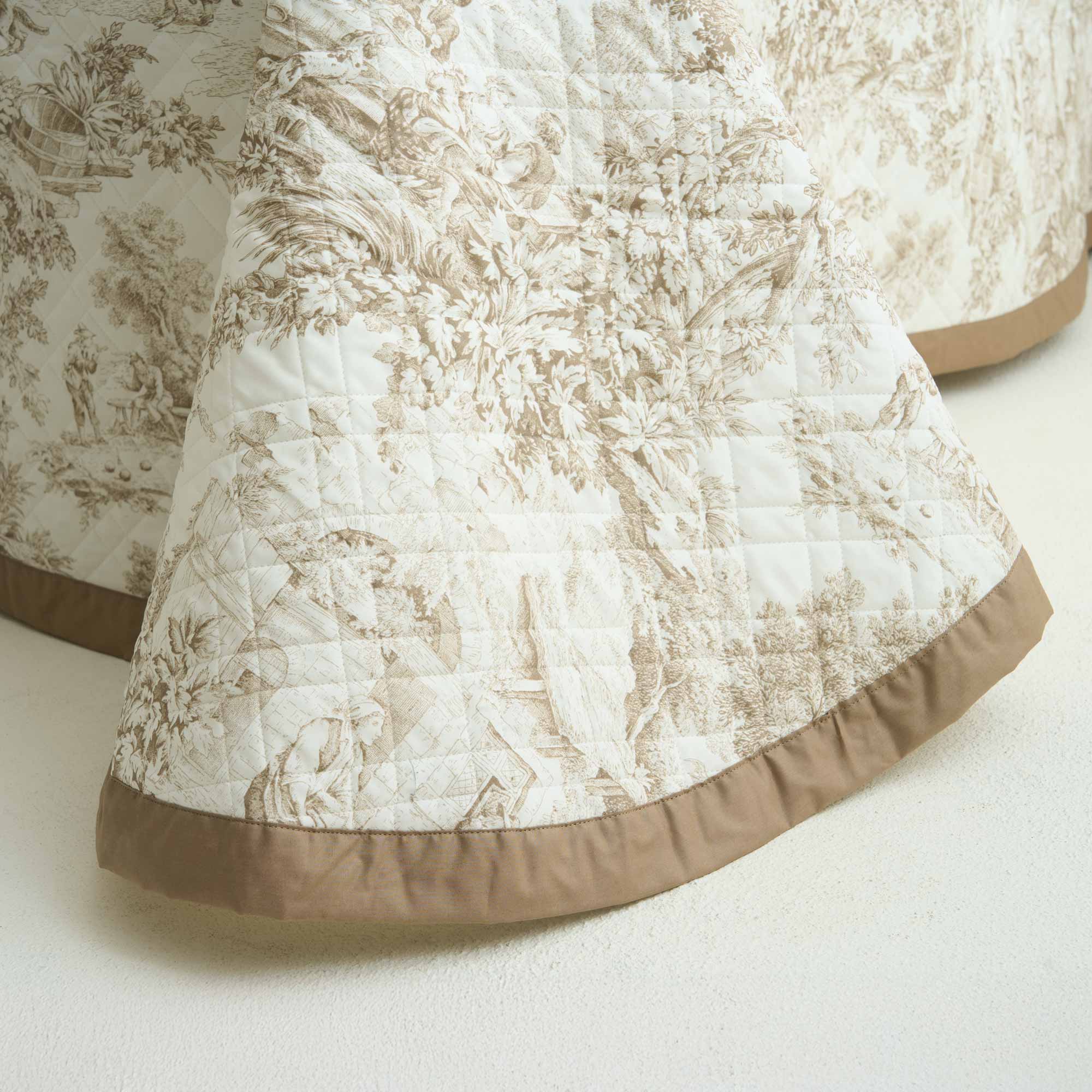 TOILE DE JOUY Quilt matrimoniale. 100 gr/mq, Sabbia