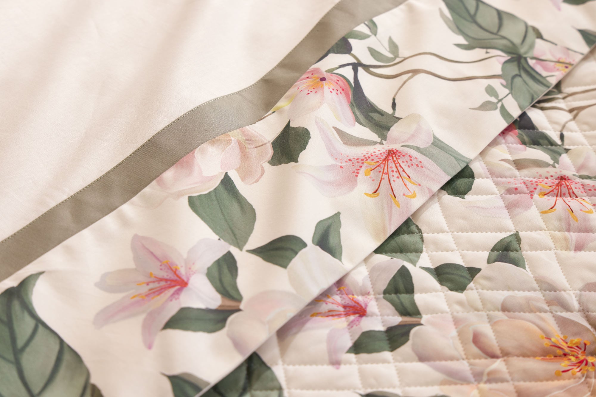 NINFA Completo Letto eko matrimoniale, Bianco