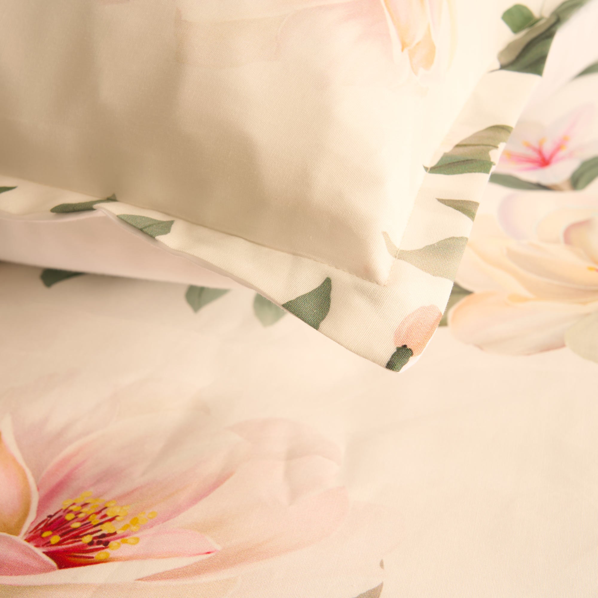 NINFA Parure Copripiumino matrimoniale, Bianco