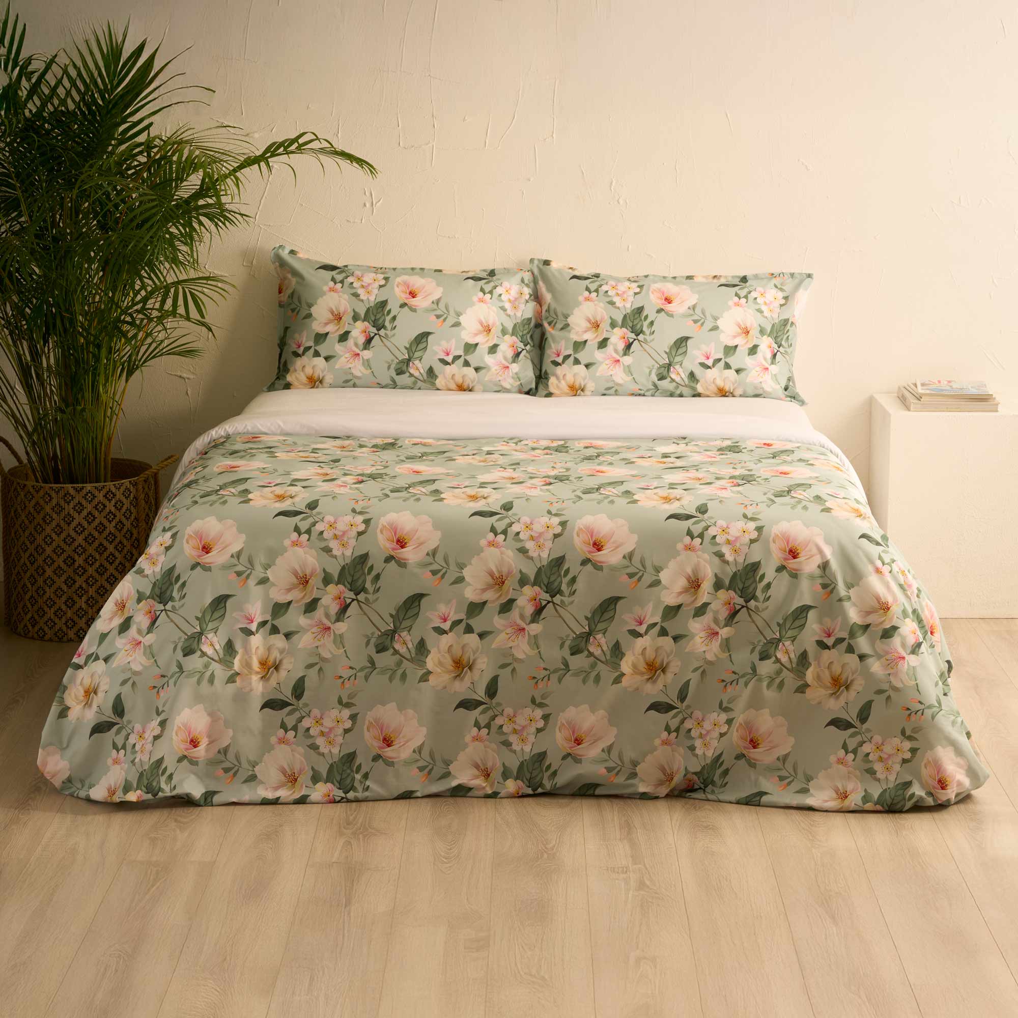 NINFA Parure Copripiumino matrimoniale, Carta Zucchero