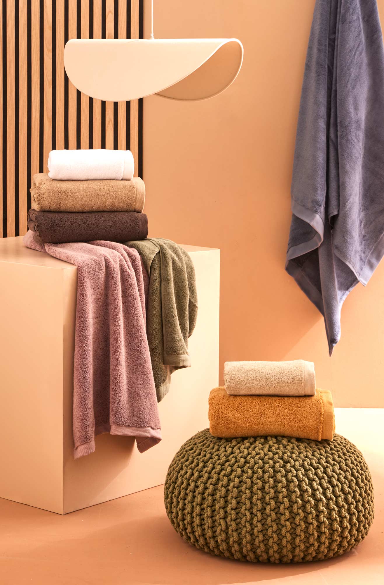 LUXE Set viso + ospite, Tortora