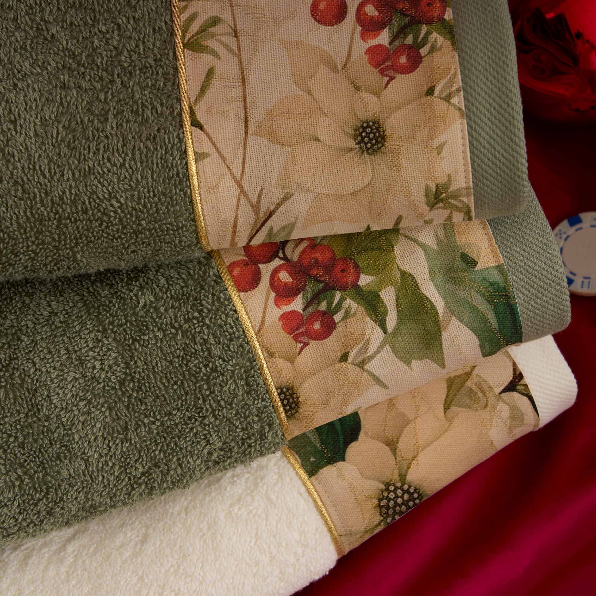 GINEPRO Set Asciugamani Viso + Ospite, Bosco