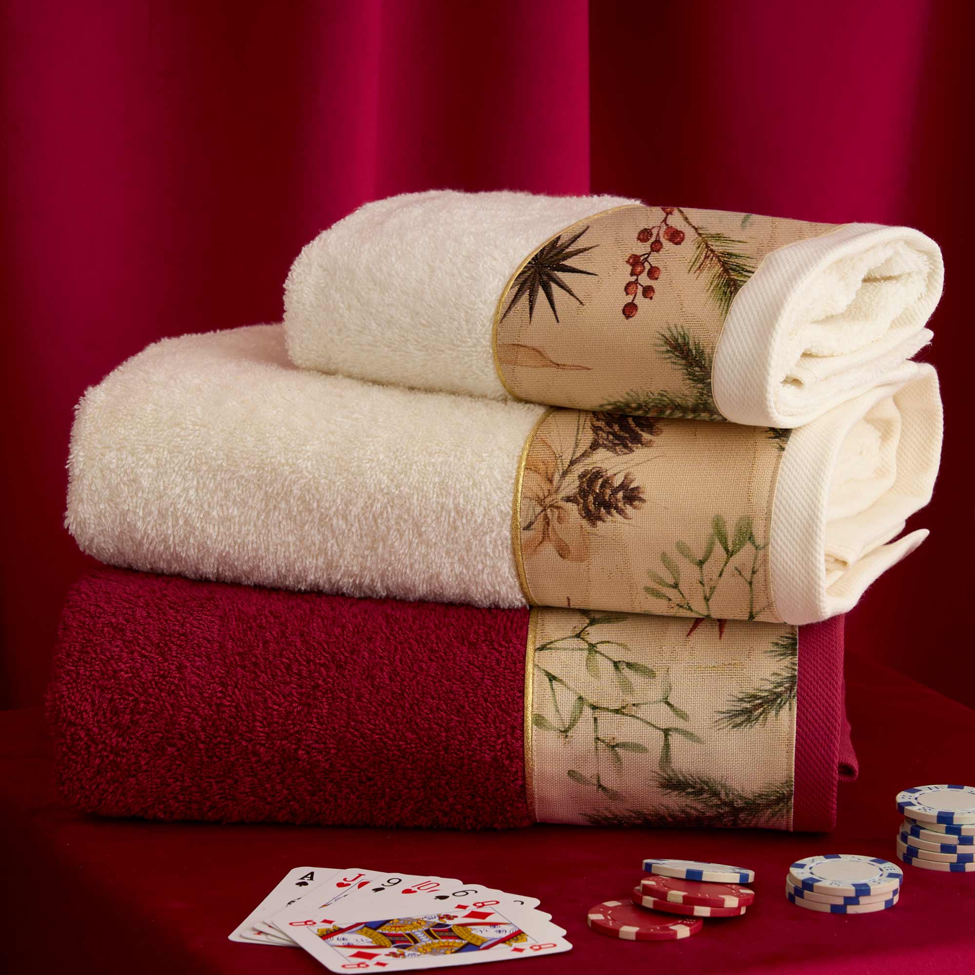 CLAUS Set Asciugamani Viso + Ospite, Bianco