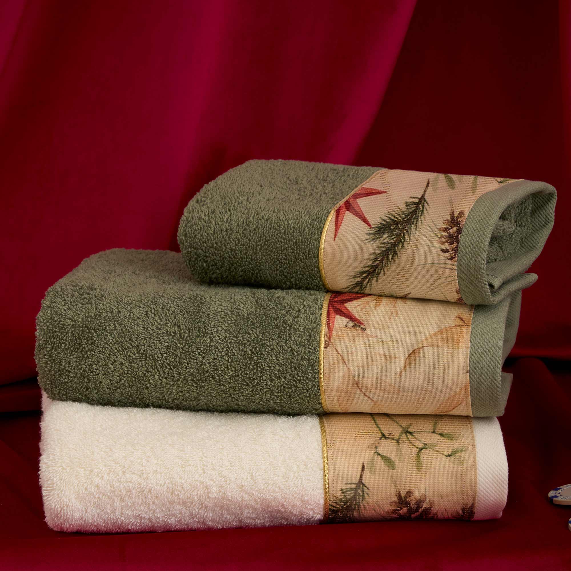 CLAUS Set Asciugamani Viso + Ospite, Bosco