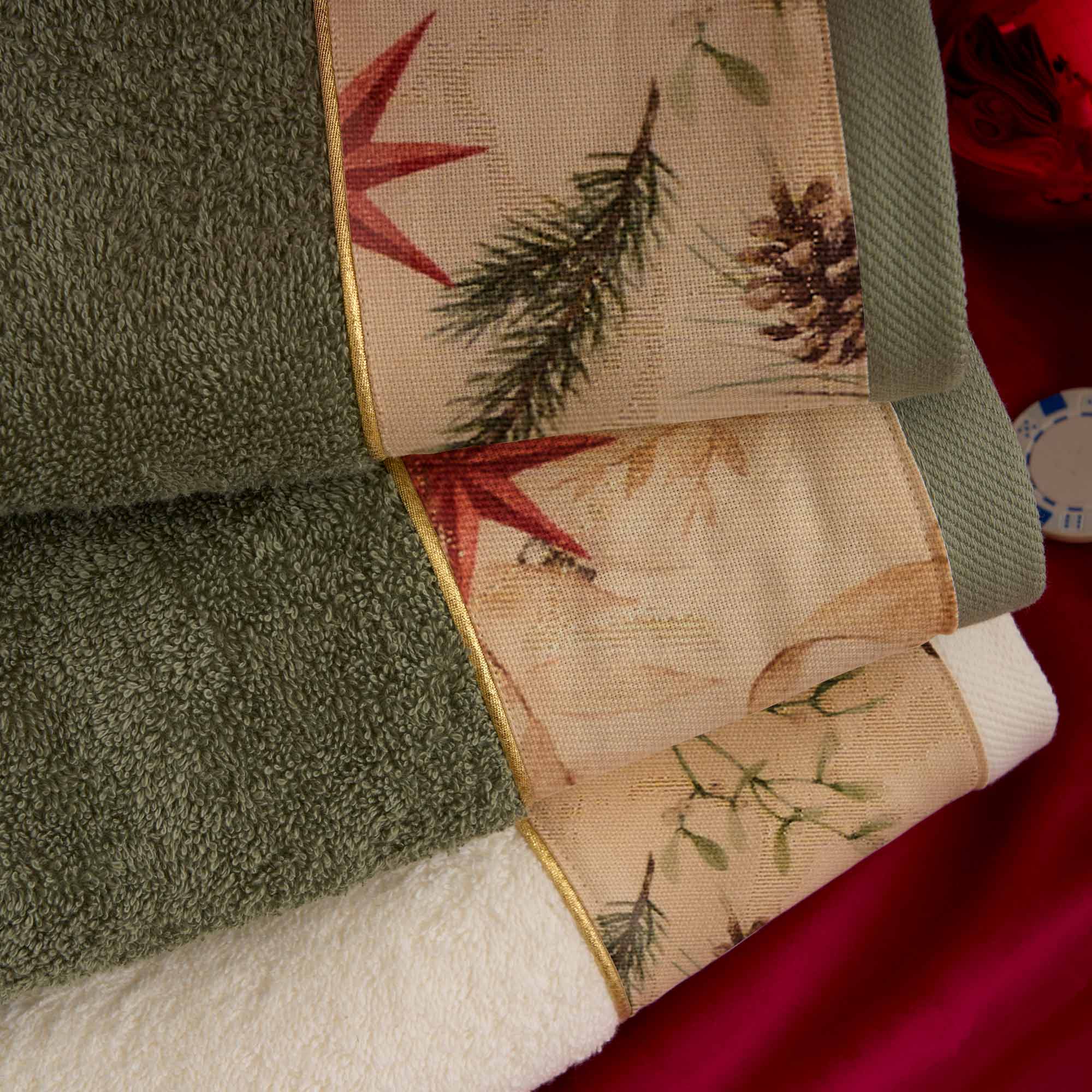 CLAUS Set Asciugamani Viso + Ospite, Bosco